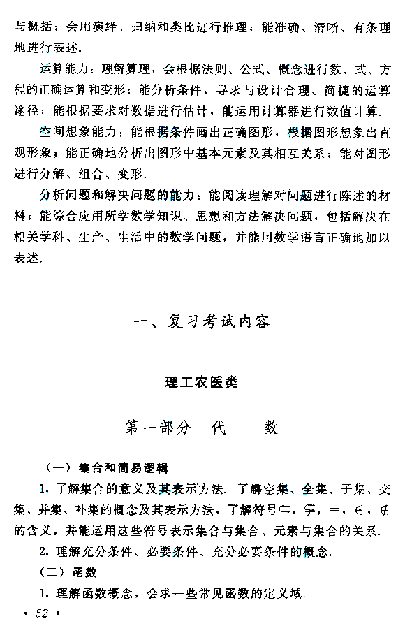 成人高考高起点数学考试大纲(图2)