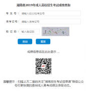 2019年湖南益阳成人高考成绩查询入口
