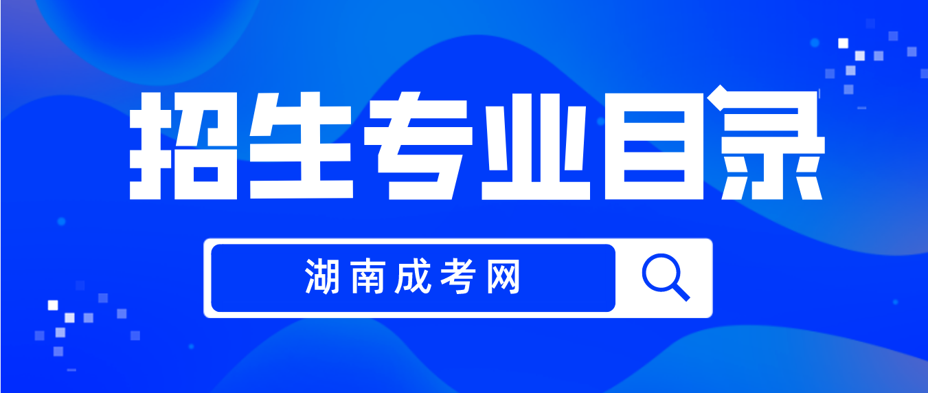 2023年湖南省成人高考娄底职业技术学院招生专业目录